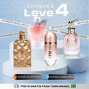 Kit 4 Perfumes Femininos Importados (100ml cada)  - Royal Amber + 212 VIP Rose + La Vie + Scandal